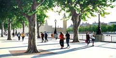 September Afternoon, Southbank II-original cityscape painting-contemporary Art