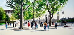 Early Summer on the Southbank - Contemporary British Cityscape Artwork