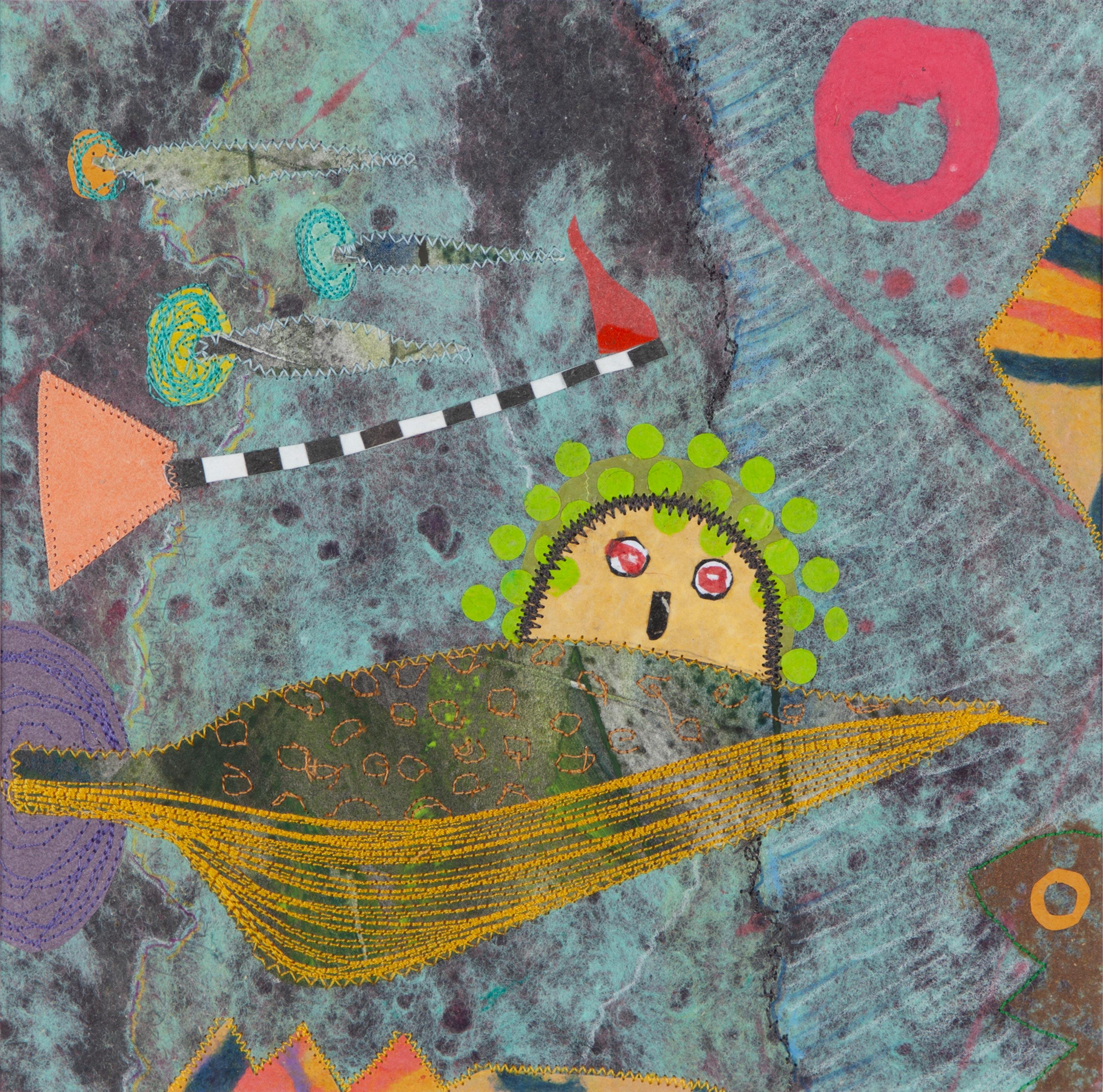 Nuit dans le désert - Contemporain Mixed Media Art par Jo Stealey