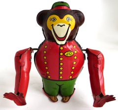 "Jo l'Acrobate" Singe mécanique à remontoir France Circa 1950's
