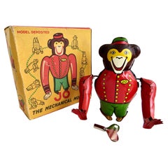 "Jo l'Acrobate" Singe mécanique à remontoir France Circa 1950's