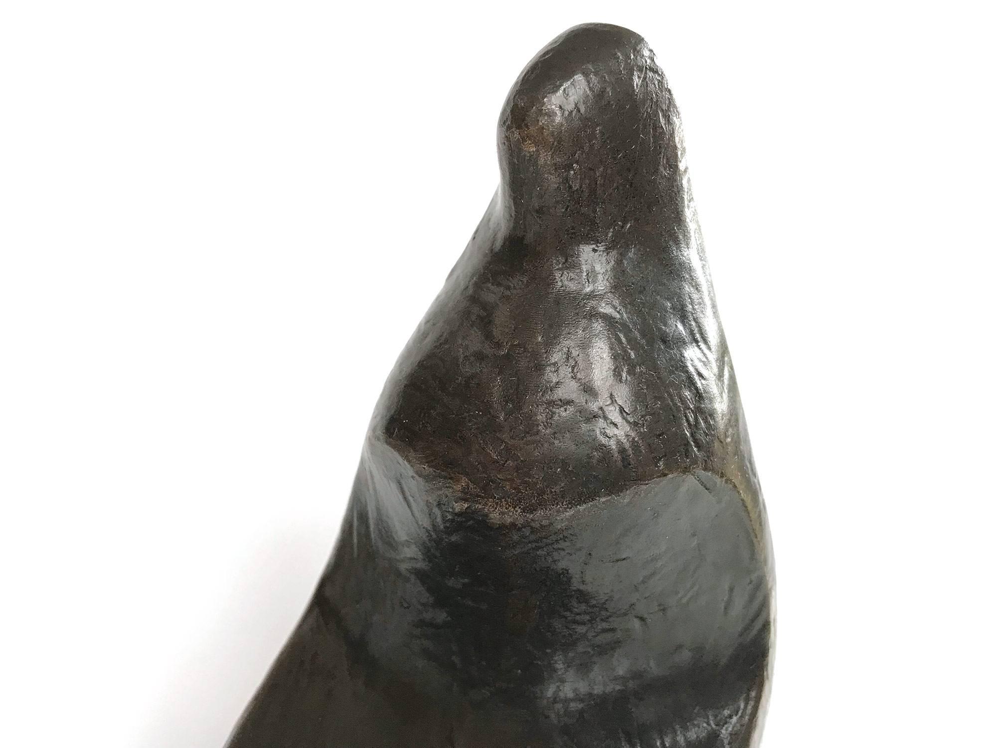 „Sitt-Figur mit Blick auf“ Moderne Bronze aus der Mitte des Jahrhunderts  im Angebot 5