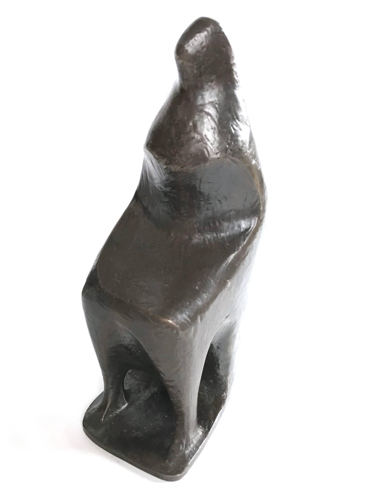 „Sitt-Figur mit Blick auf“ Moderne Bronze aus der Mitte des Jahrhunderts  im Angebot 4