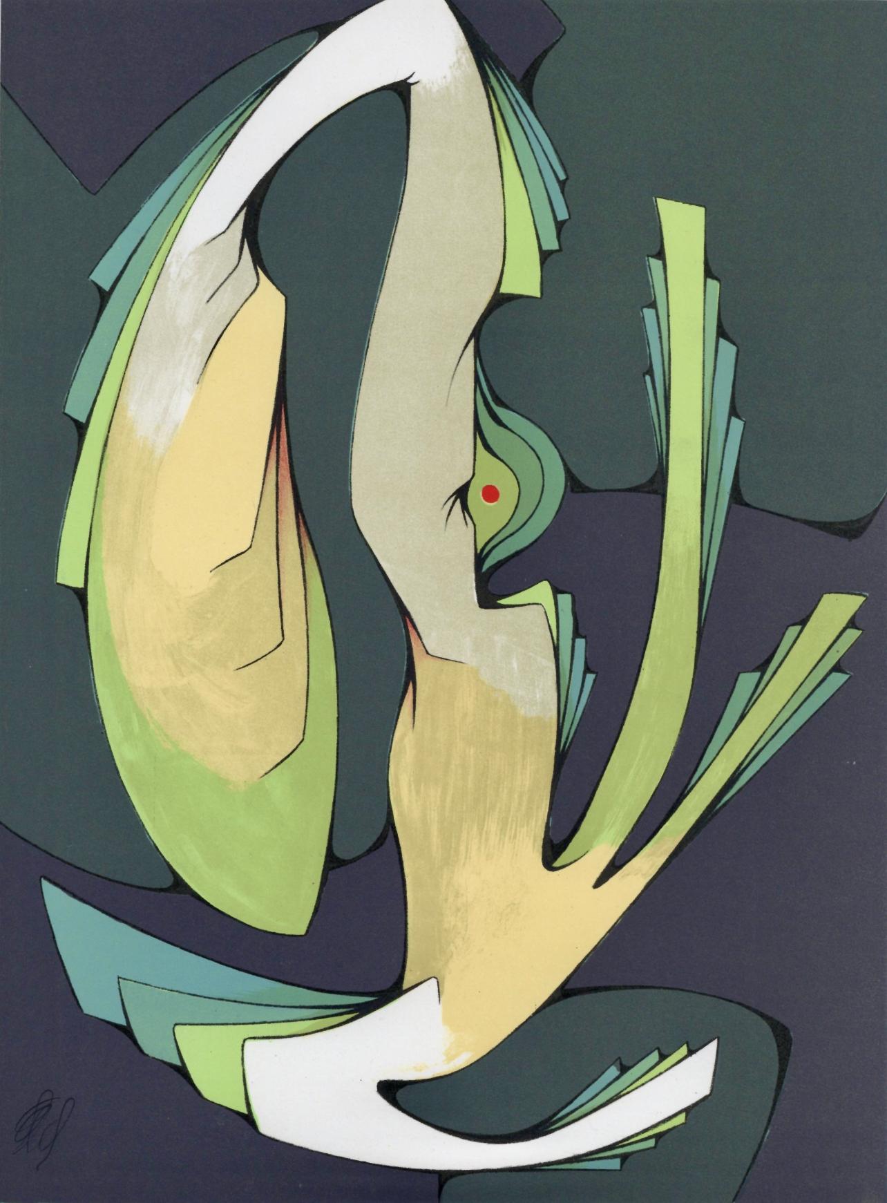 Litografía sobre papel vélin de Rives. Inscripción: firmada a mano y sin numerar, tal como se emitió. Buen estado. Notas: Del folio, Variations sur l'imaginaire, 1972. Publicado por Philippe Lebaud, Éditeur, París; impreso por Éditions Atelier Clot,