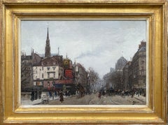Joachim Miro, 1870-1941, pittore spagnolo, Una veduta di Parigi, olio su tela
