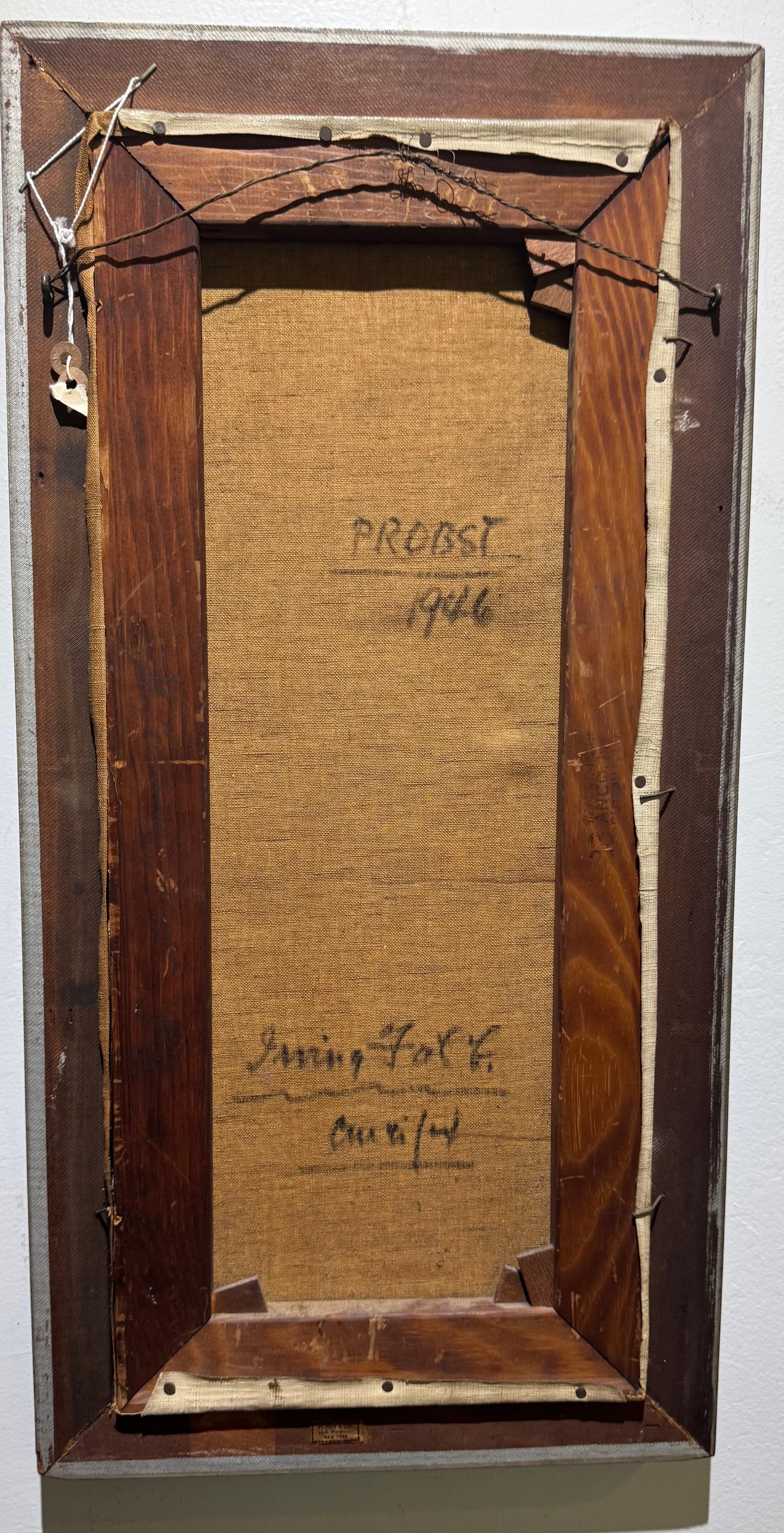 1946 Antico dipinto ad olio tedesco-americano espressionista astratto di Gesù Cristo in vendita 1