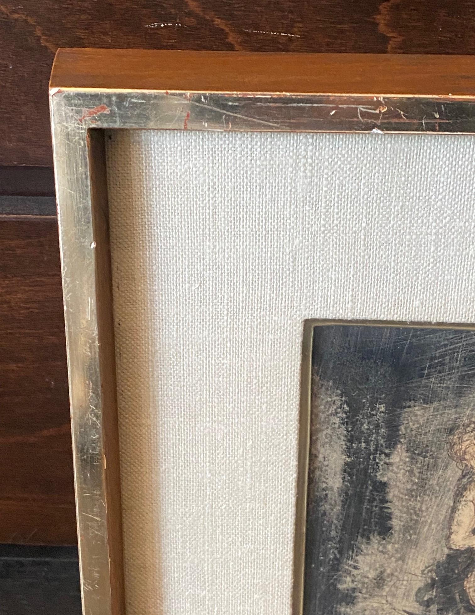 Peinture de nu féminine moderne du milieu du siècle dernier de Joachim Probst, NY Art mixte signée en vente 3