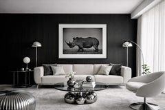 White Rhino - Wildlife Portrait of Endangered Animal, Fine Art Photography 2019