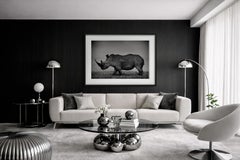 White Rhino - Wildlife Portrait of Endangered Animal, Fine Art Photography 2019