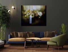 Balconies of the sky II by Joachim van der Vlugt - Semi-abstract flower painting