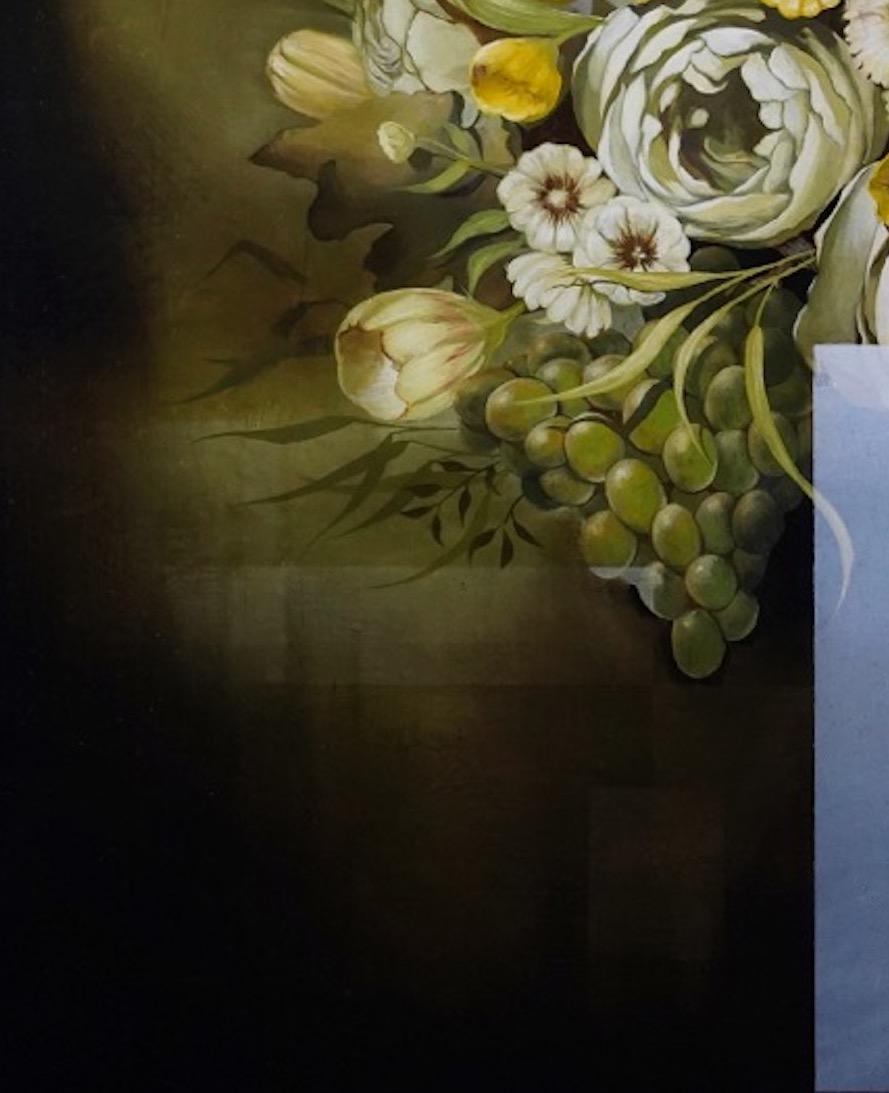 Balconies of the Sky II von Joachim van der Vlugt - Halbabstraktes Blumengemälde im Angebot 5