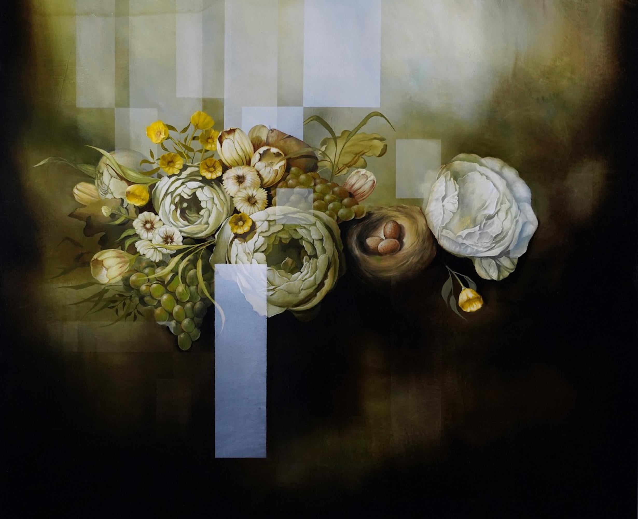 Balconies of the sky II ist ein einzigartiges Ölgemälde auf Leinwand des zeitgenössischen Künstlers Joachim van der Vlugt mit den Maßen 100 × 130 cm (39,4 × 51,2 in).
Das Kunstwerk ist signiert, wird ungerahmt verkauft und wird mit einem