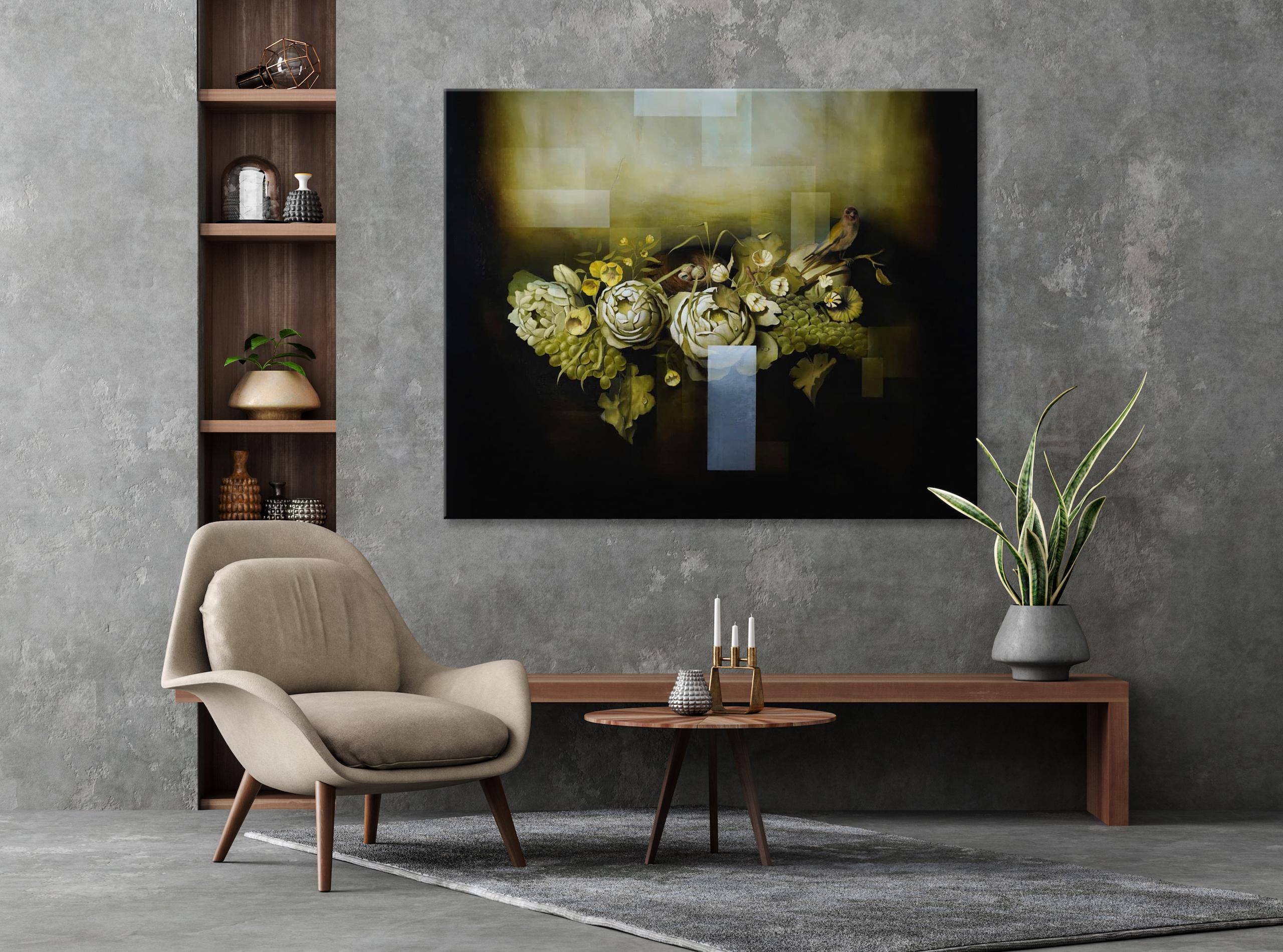 Balcons du ciel III par Joachim van der Vlugt - Peinture semi-abstraite en vente 1