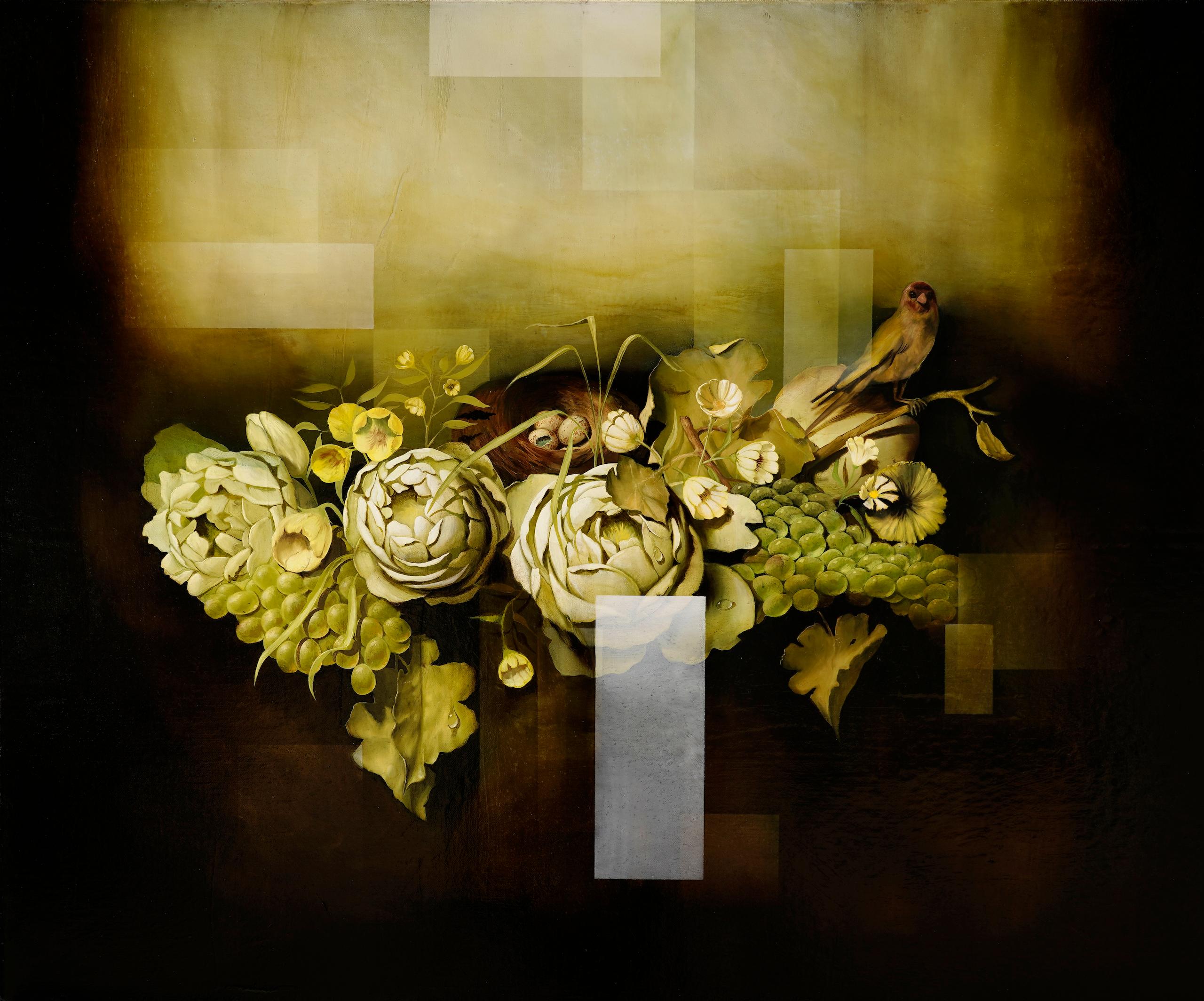 Balcons du ciel III est une peinture unique à l'huile sur toile de l'artiste contemporain Joachim van der Vlugt, dont les dimensions sont de 100 × 130 cm (39,4 × 51,2 in).
L'œuvre est signée, vendue non encadrée et accompagnée d'un certificat