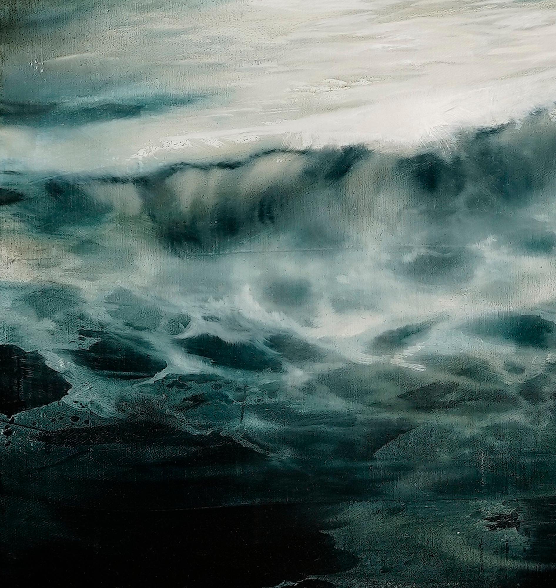 Deep End VI de Joachim van der Vlugt - Cuadro semiabstracto, mar, tonos azules en venta 3