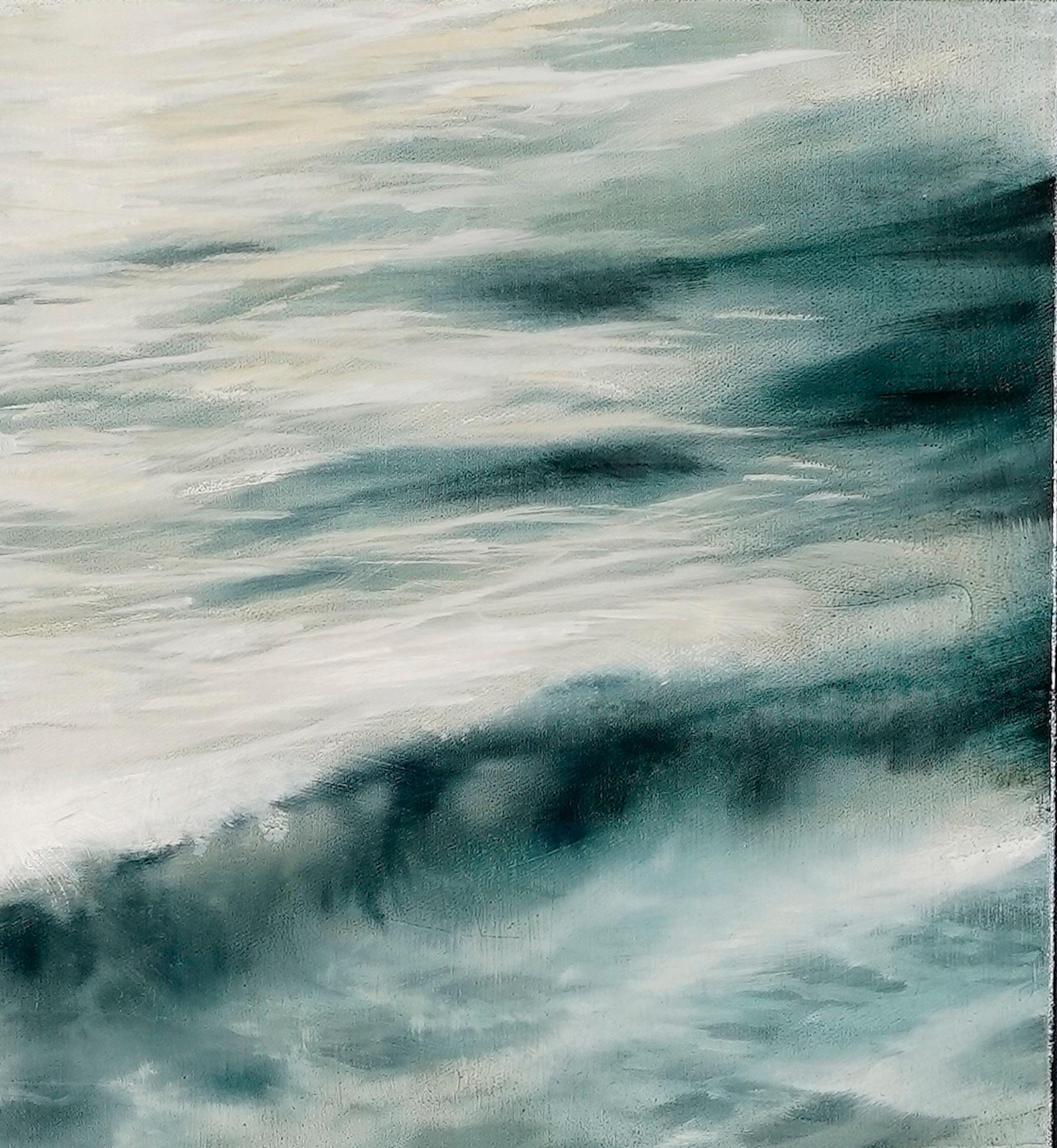 Deep End VI de Joachim van der Vlugt - Cuadro semiabstracto, mar, tonos azules en venta 4
