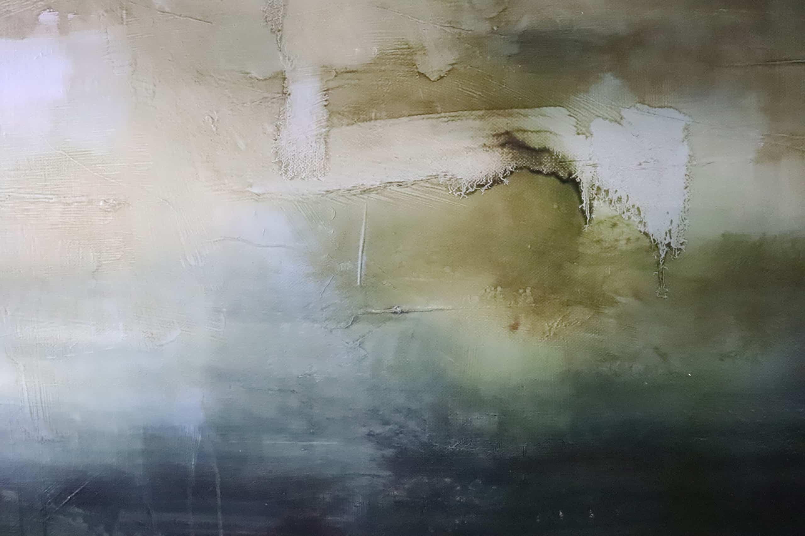 Elysium II de Joachim van der Vlugt - Pintura semiabstracta, verde, paisaje en venta 6