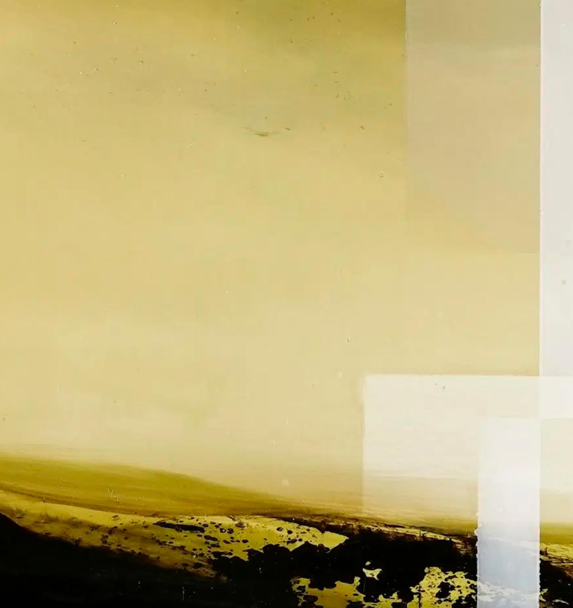 Smaragdhimmel I von Joachim van der Vlugt - Abstrakte Landschaftsmalerei, gelb im Angebot 5