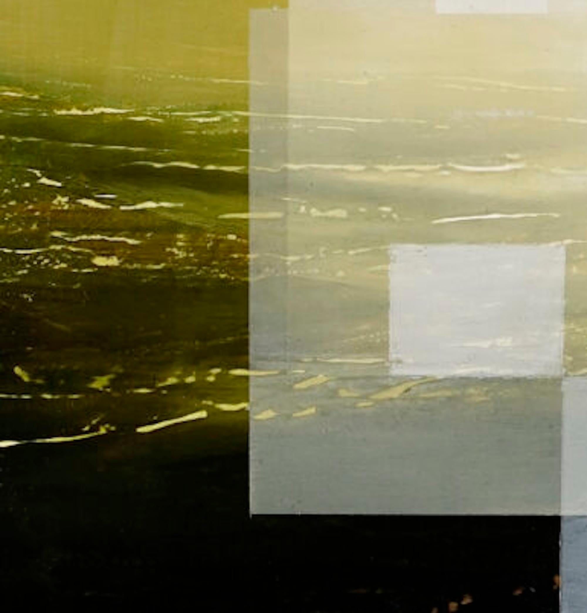 Emerald Sky II von Joachim van der Vlugt - Abstrakte Landschaftsmalerei, grün im Angebot 5