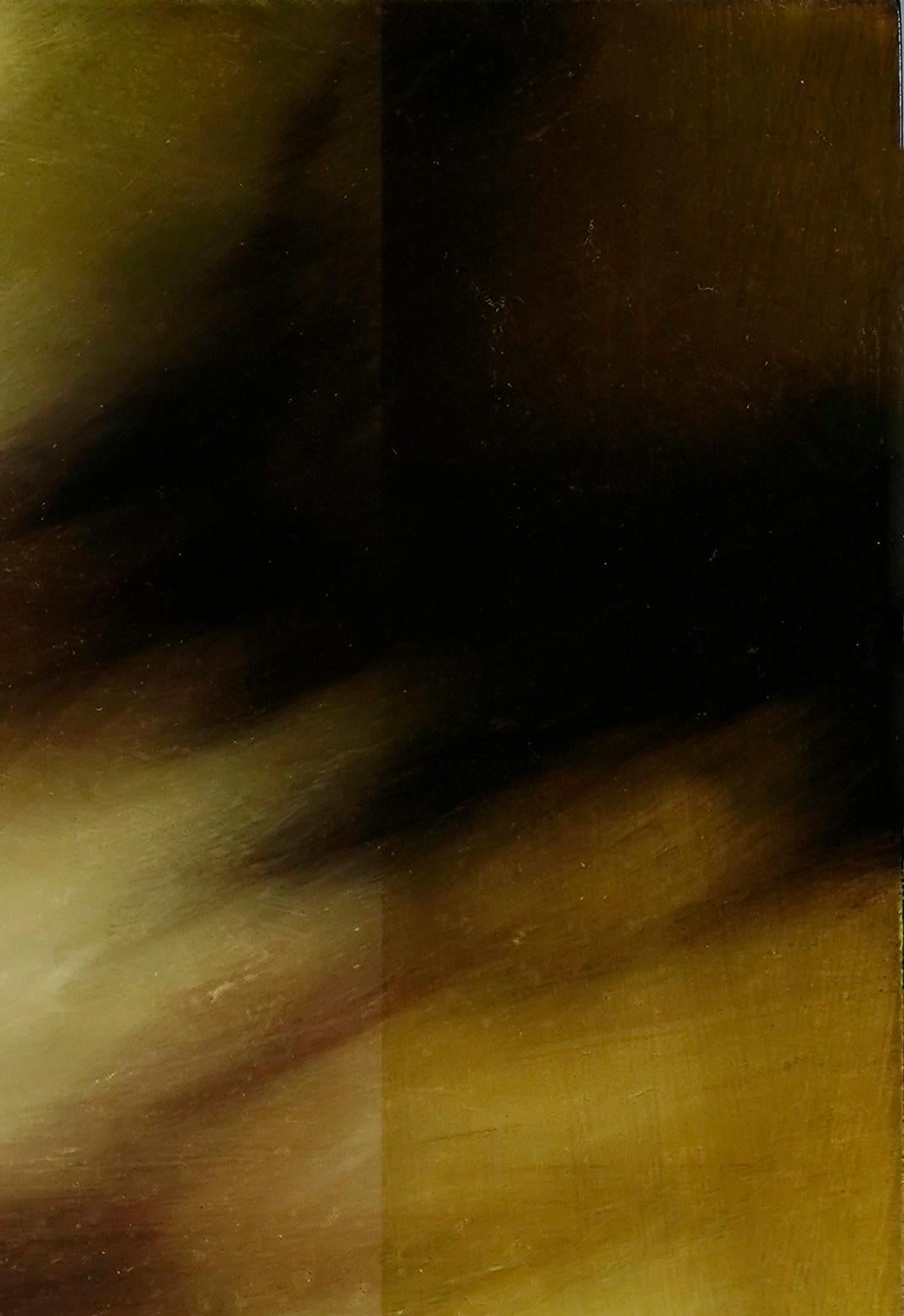 Cielo esmeralda IV de Joachim van der Vlugt - Cuadro paisaje abstracto, amarillo en venta 4