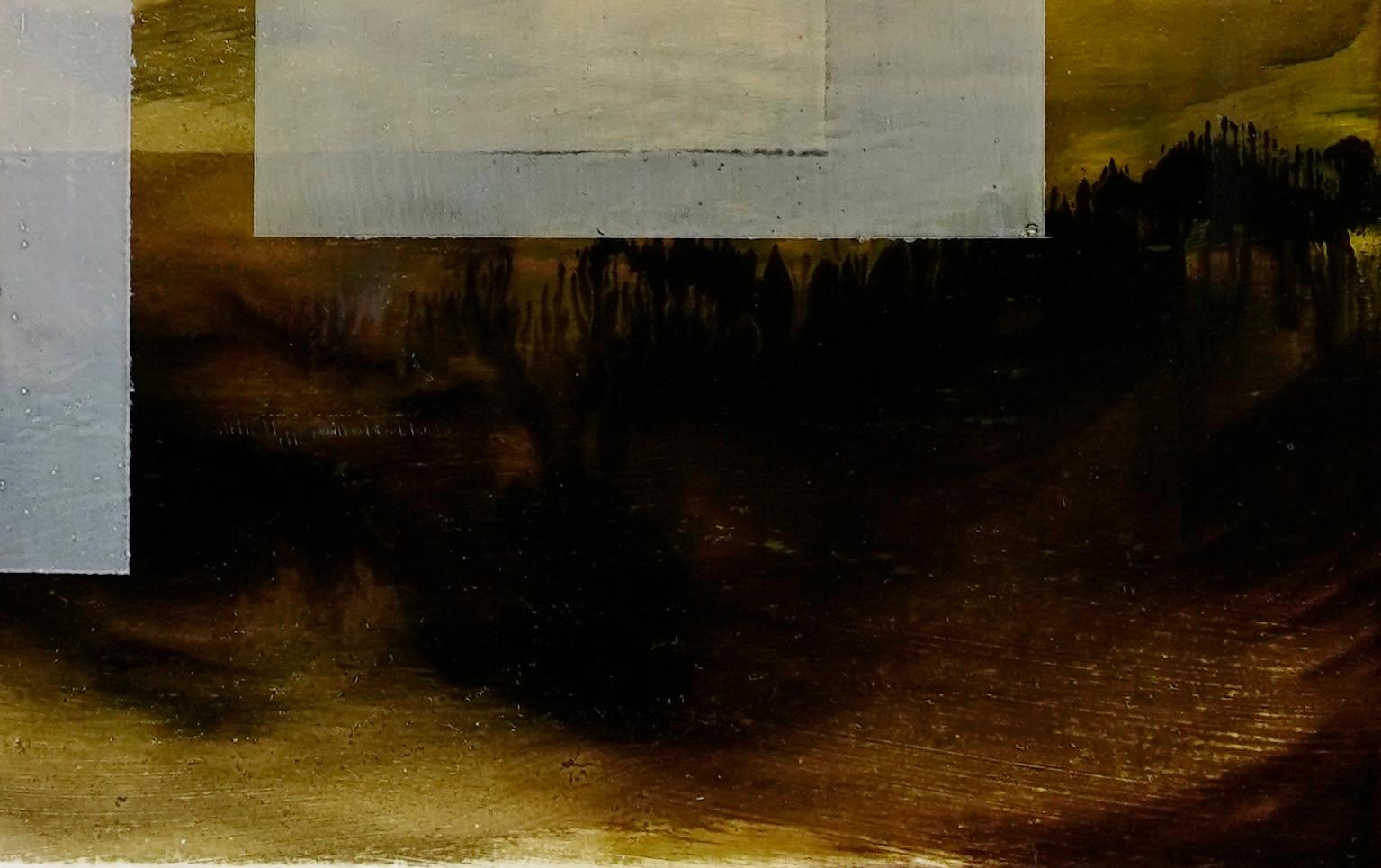 Cielo esmeralda IV de Joachim van der Vlugt - Cuadro paisaje abstracto, amarillo en venta 6