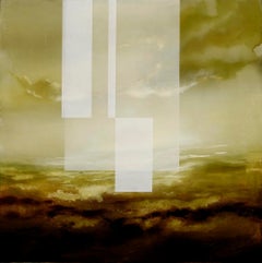 Cielo esmeralda V by Joachim van der Vlugt - Paisaje abstracto, pintura al óleo