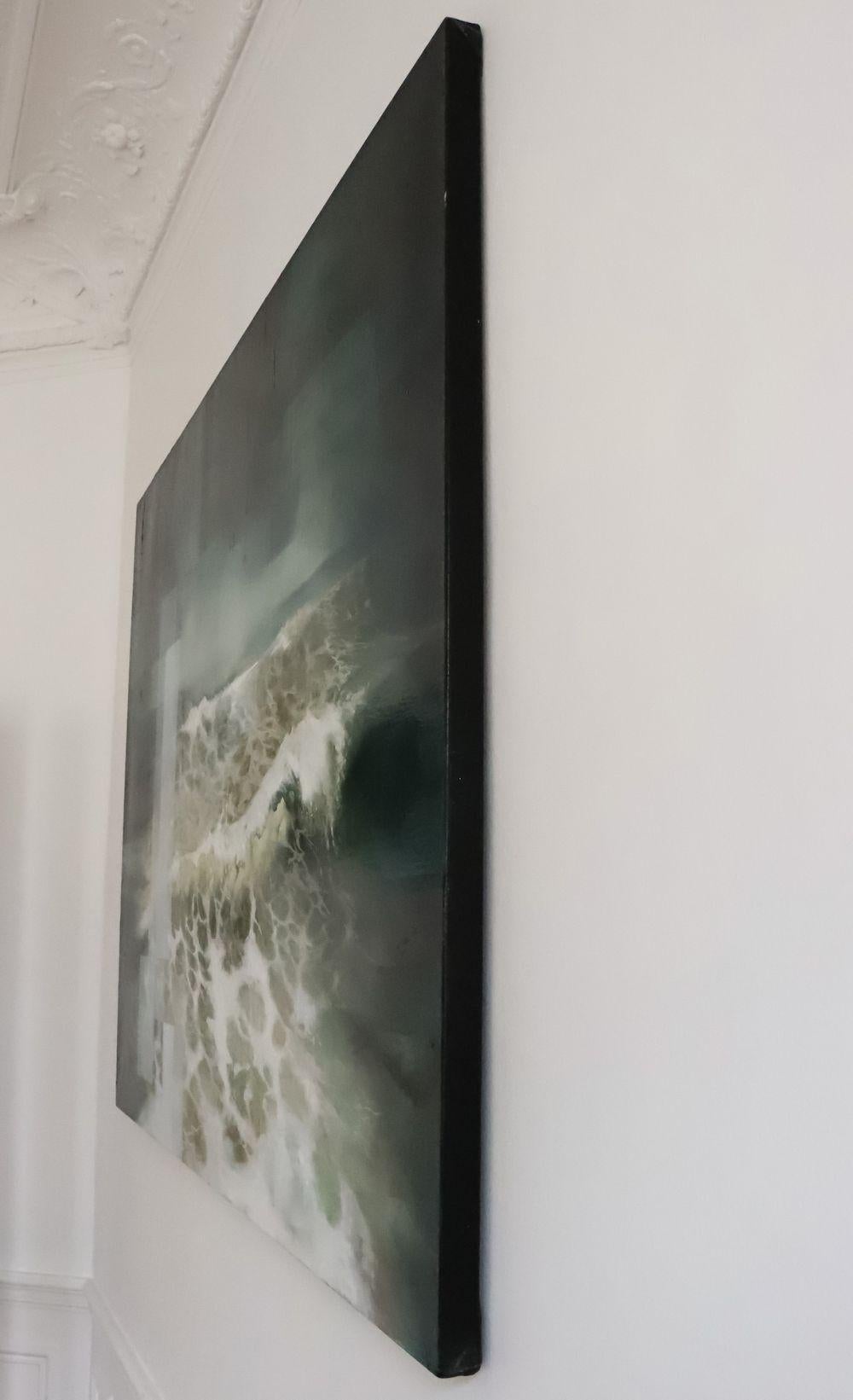 Fury III de Joachim van der Vlugt - peinture contemporaine, paysage marin, bleu, eau en vente 3