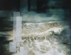 Fury III di Joachim van der Vlugt - pittura contemporanea, paesaggio marino, blu, acqua