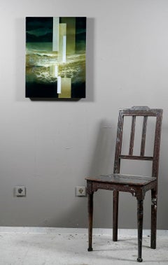 Fury IV von Joachim van der Vlugt - Meereslandschaft, Wellen, dunkle Grüntöne