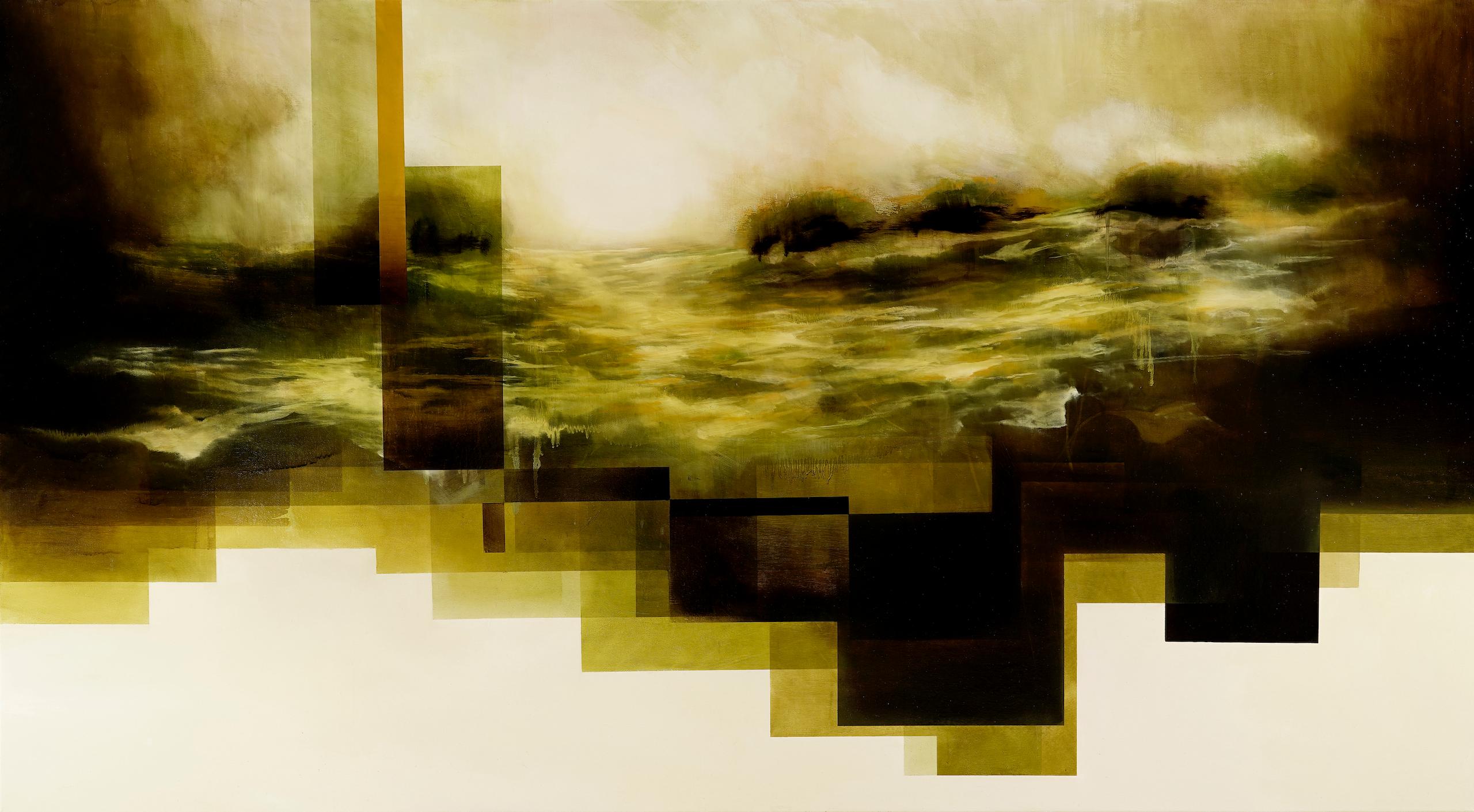 Good Earth III is a unique oil painting on canvas by Dutch contemporary artist Joachim van der Vlugt, dimensions are 110 x 200 cm (43.3 × 78.7 in).
The artwork is signed, sold unframed and comes with a certificate of authenticity.

This oil on