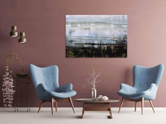 Hall of power III by Joachim van der Vlugt - Semi-abstract painting, grey colour