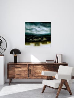 Hall of power VI by Joachim van der Vlugt - Semi-abstract painting, dark tones