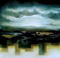 Hall of power VI by Joachim van der Vlugt - Semi-abstract painting, dark tones