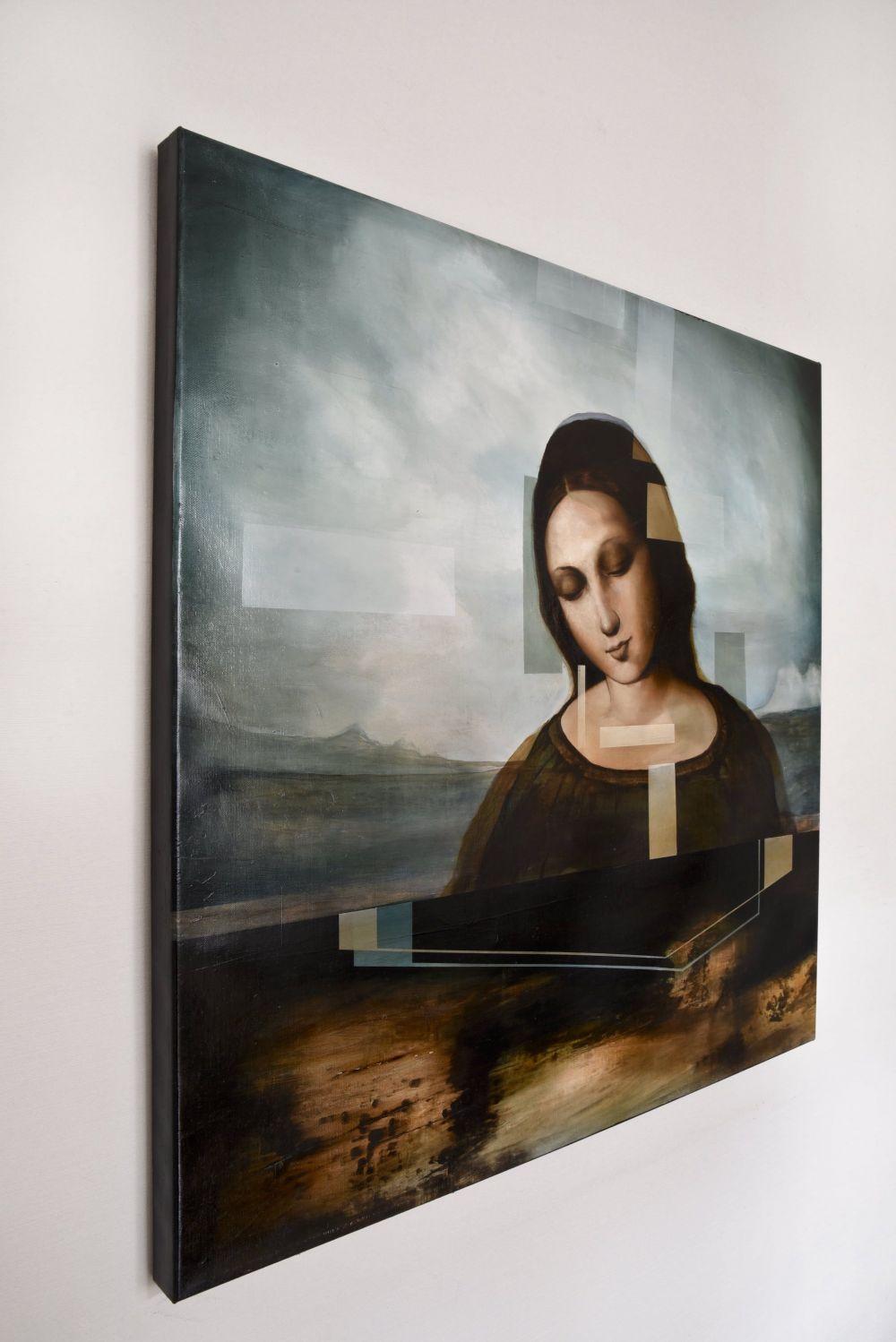 La Vierge Marie II, peinture religieuse contemporaine - Contemporain Painting par Joachim van der Vlugt