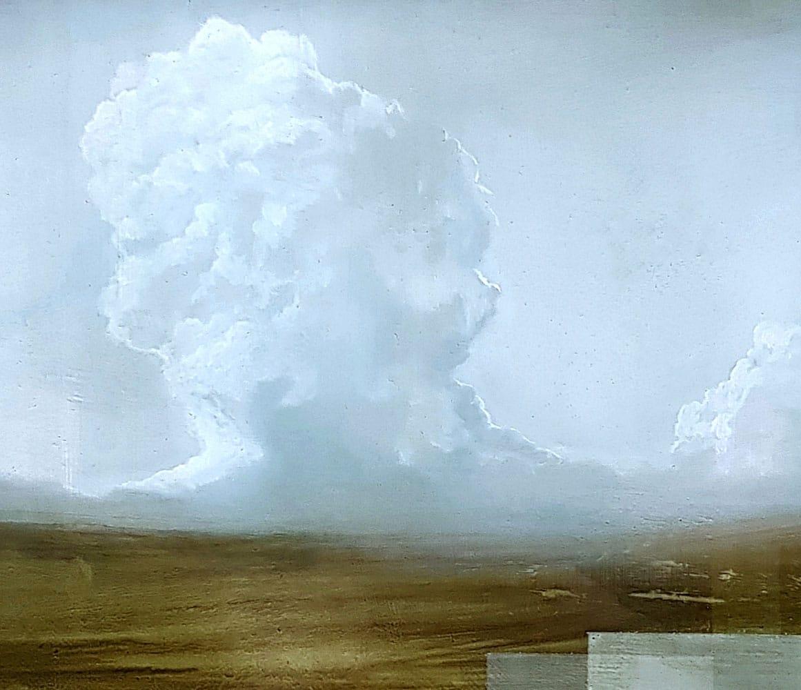 Prometheus III by Joachim van der Vlugt -  Semi-abstract painting, sky, clouds For Sale 4
