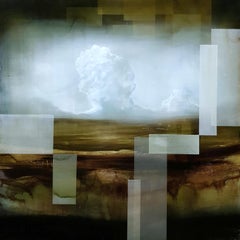 Prometheus III - contemporary artwork geometric gestural traditional oil paint