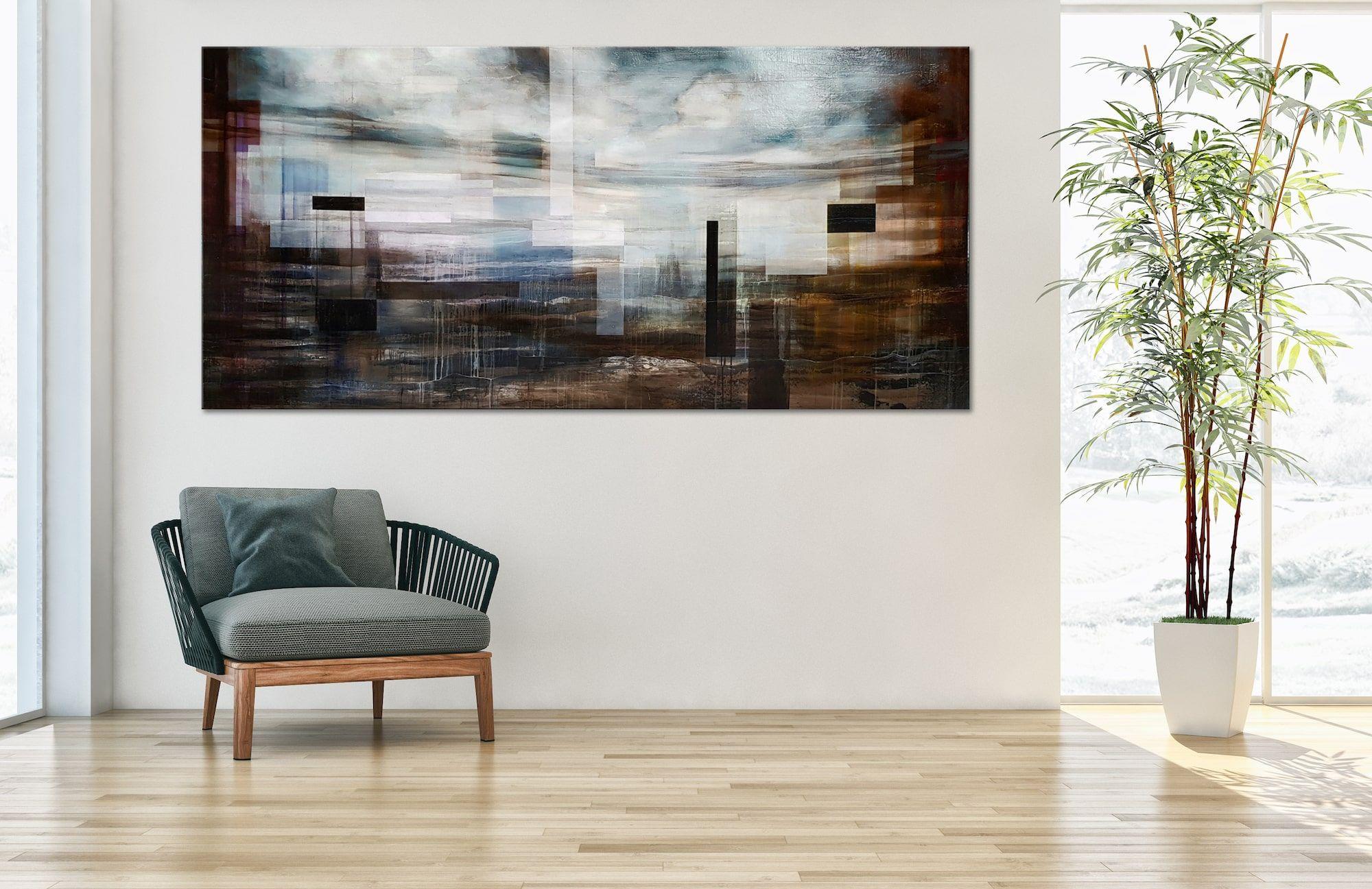 Spectrum I by Joachim van der Vlugt - Semi-abstract painting, large-scale For Sale 5