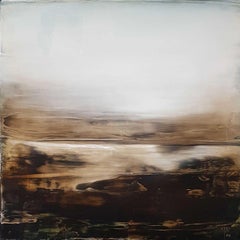 Steadfast Earth II by Joachim van der Vlugt - Semi-abstract painting, grey sky