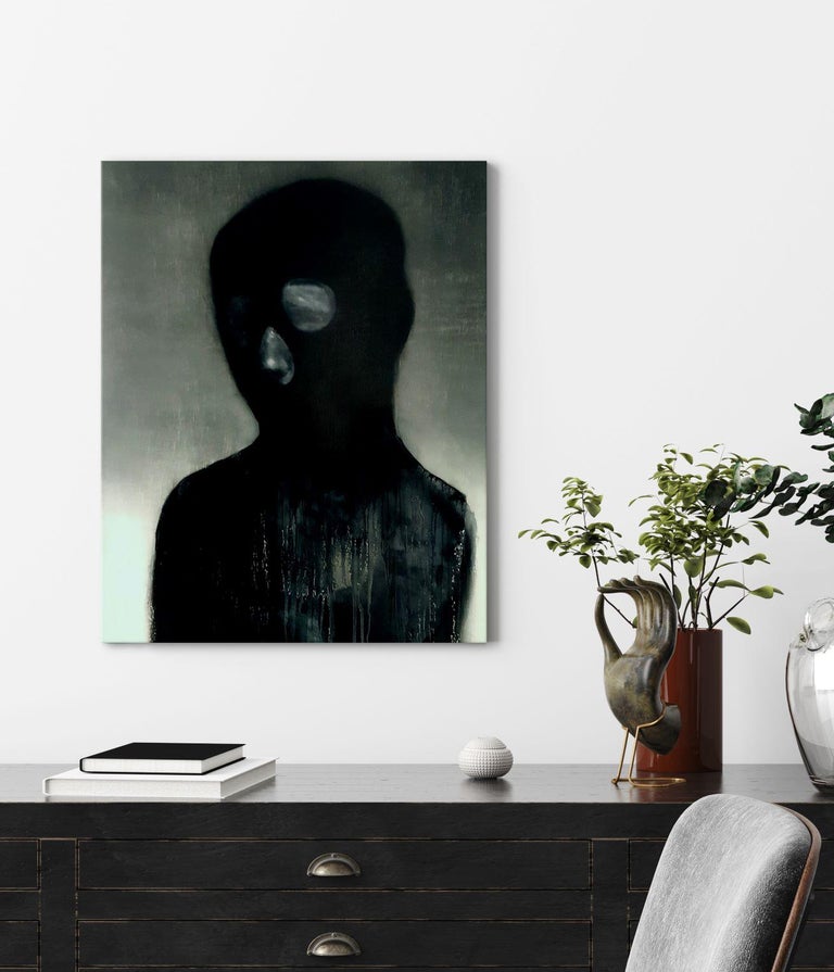 The Armour I (Contemporary portrait painting) - Painting by Joachim van der Vlugt