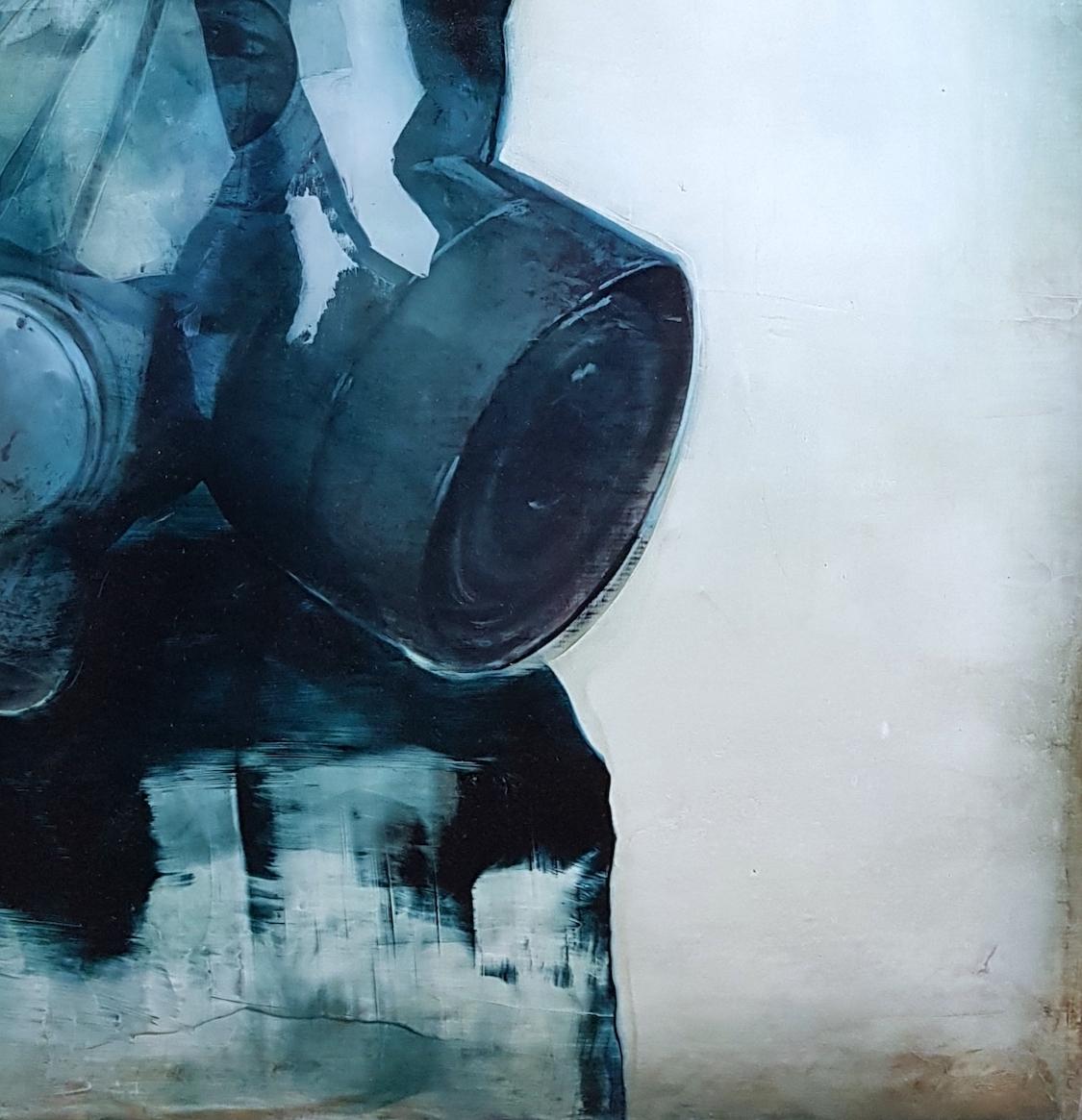 Die Rüstung II von J. van der Vlugt - Porträtmalerei, maskierte Figur im Angebot 3