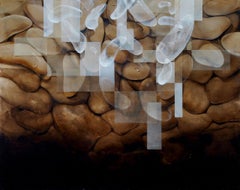 The Cell II di Joachim van der Vlugt - Quadro semi-astratto, tonalità marrone, pietra