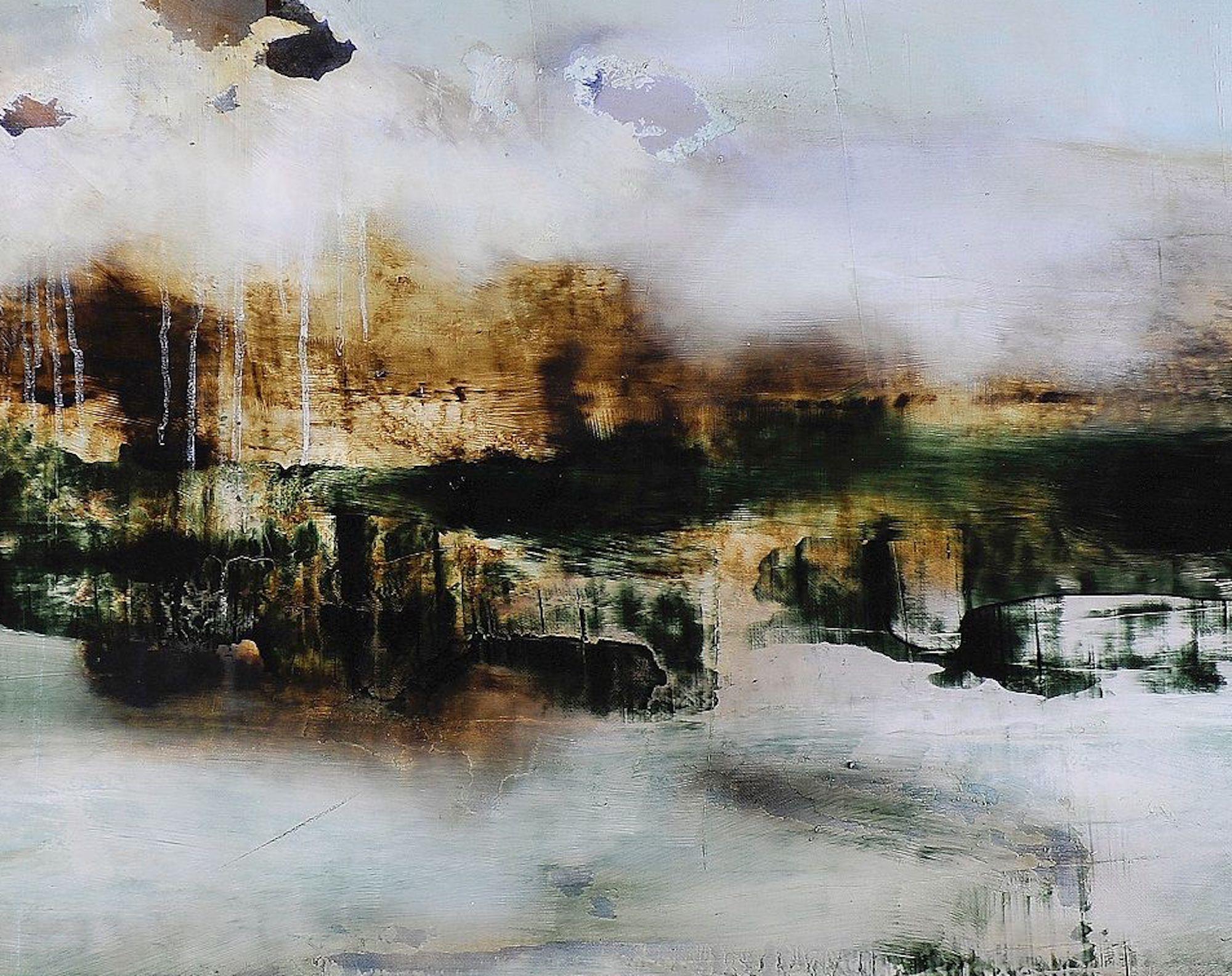 The Distant King III by Joachim van der Vlugt - Semi-abstract painting, mountain For Sale 4