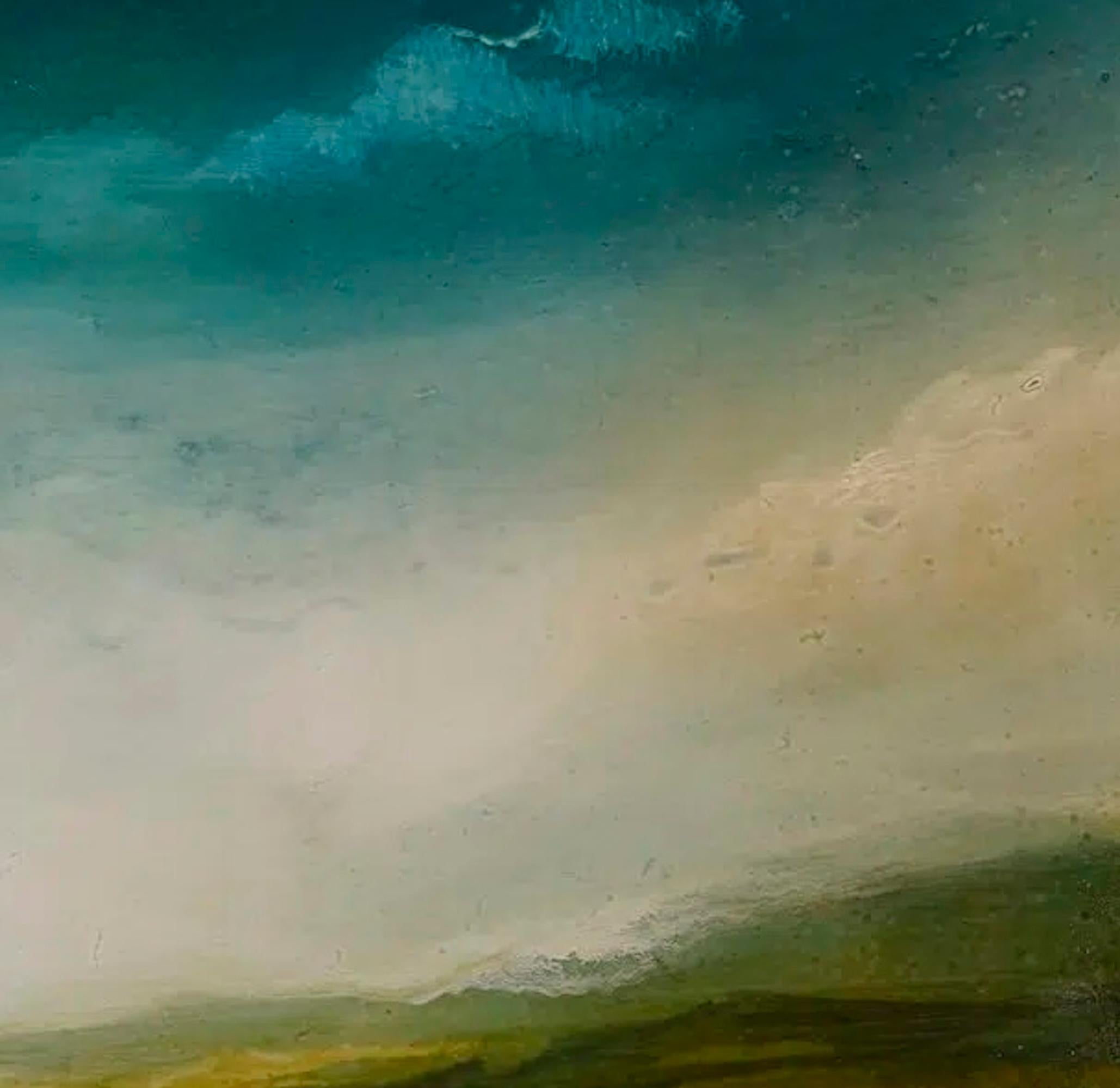 The lush height III by Joachim van der Vlugt - Semi-abstract painting, blue For Sale 6