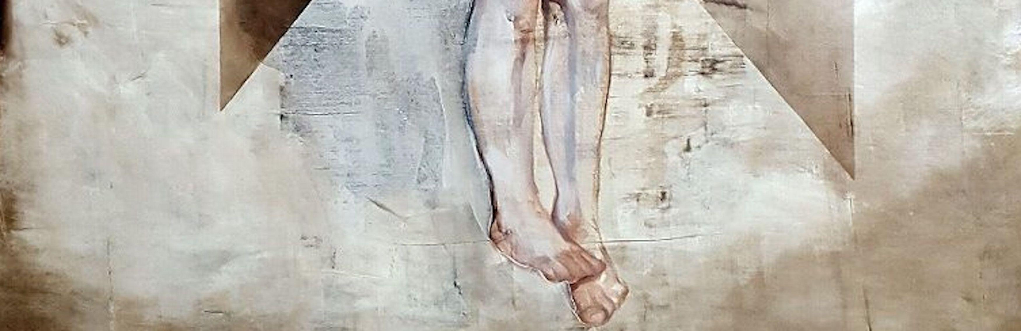 The Samaritan von Joachim van der Vlugt - Zeitgenössisches religiöses Gemälde im Angebot 3