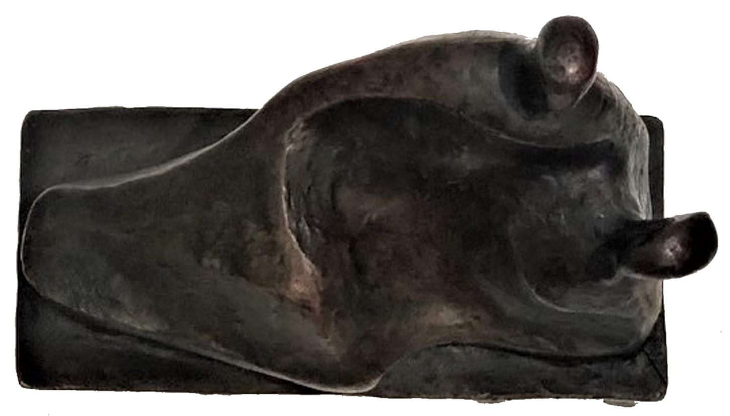 Joahim Berthold, Modernist Bronze Sculpture of a Lounging Couple, ca. 1960 For Sale 1