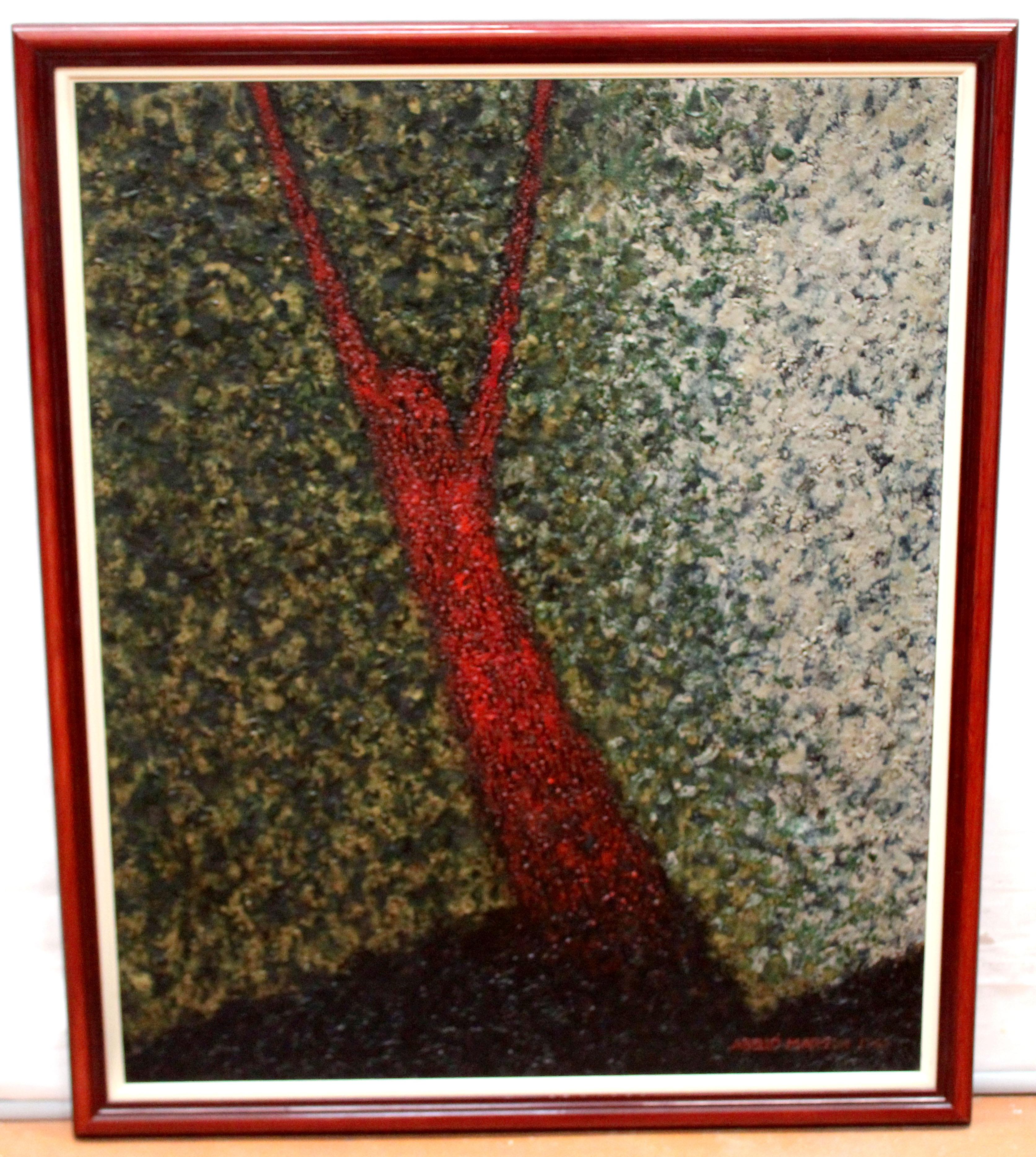 Pintura IX - Óleo sobre tablex - Año 1961 - Painting by Joan Abelló Martín