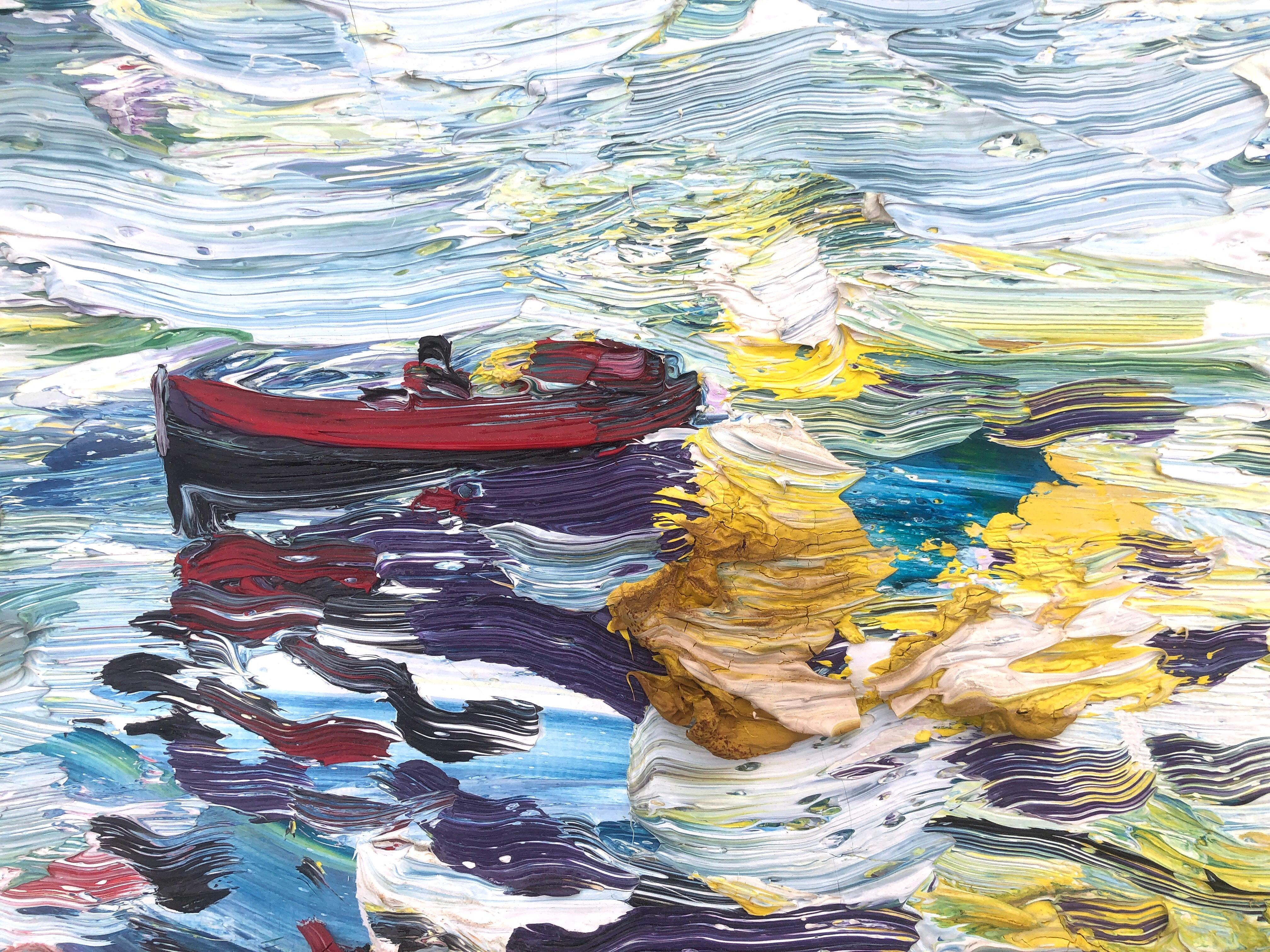Joan Abello Cadaques original oil canvas painting Spanish seascape For Sale 1