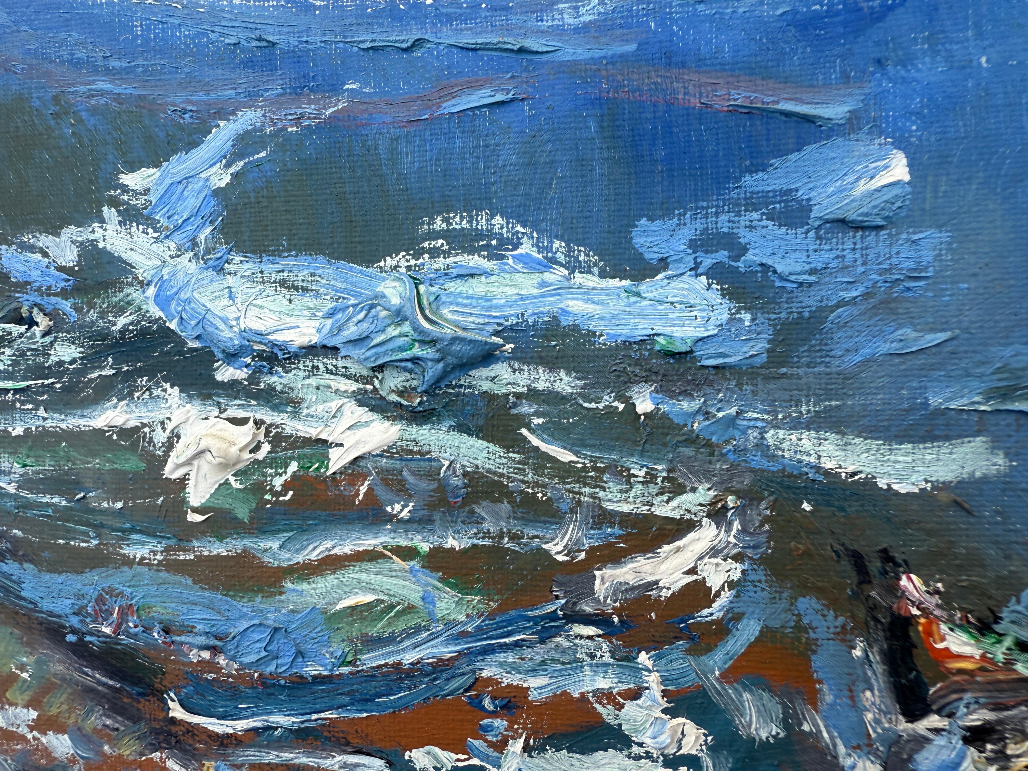 Título: Playa de Sitges
Artista: Joan Abelló Prat (1922-2008)
Técnica: Óleo sobre lienzo
Dimensiones: 33 x 41 cm (12,99 x 16,14 pulg.)
Dimensiones enmarcado: 37 x 45 cm (14,57 x 17,72 pulg.)
Fecha: 2007
Firma: Firmado 