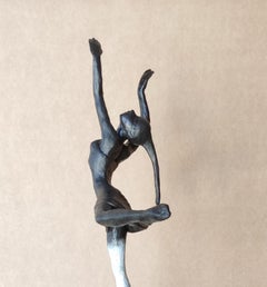 "Alicia Graf 22" contemporary bronze table sculpture figurative dancing elegance