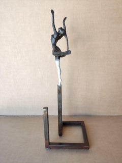 "Alicia Graf 22" contemporary bronze table sculpture figurative dancing elegance